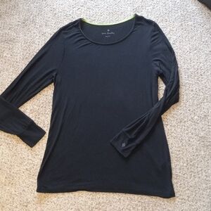 VERA BRADLEY soft black long sleeve stretch tee, LG